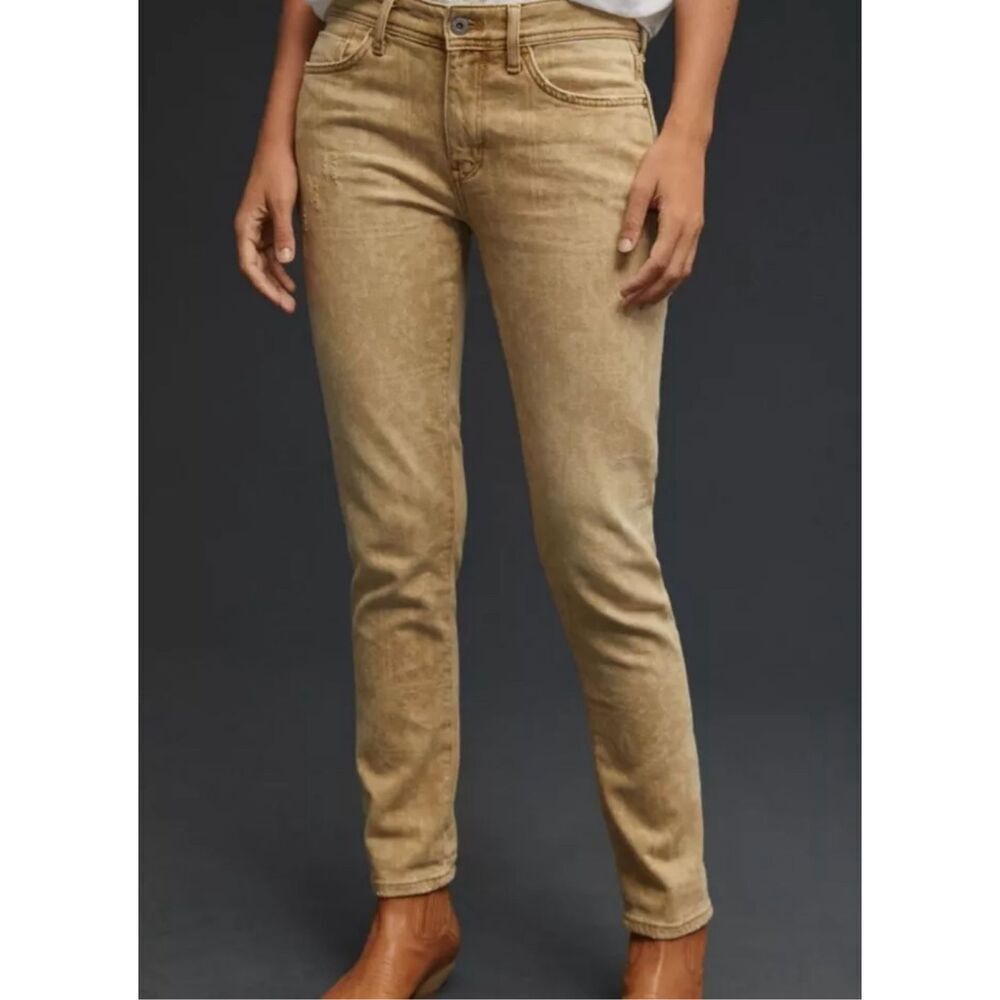 Anthropologie Pilcro Womens Distressed Cotton Blend Slim Boyfriend Jeans Light Y
